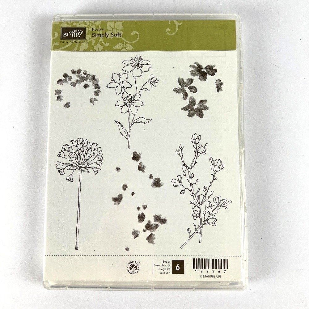 STAMPIN UP Simply Soft Set 122567 Scrapbooking Art 6‎ Stamps